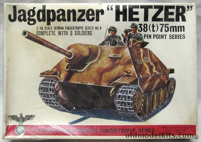 Bandai 1/48 Jagdpanzer Hetzer 38(t) 75mm (Kfz 138) Pz Jag Wag 638/10, 8239-250 plastic model kit